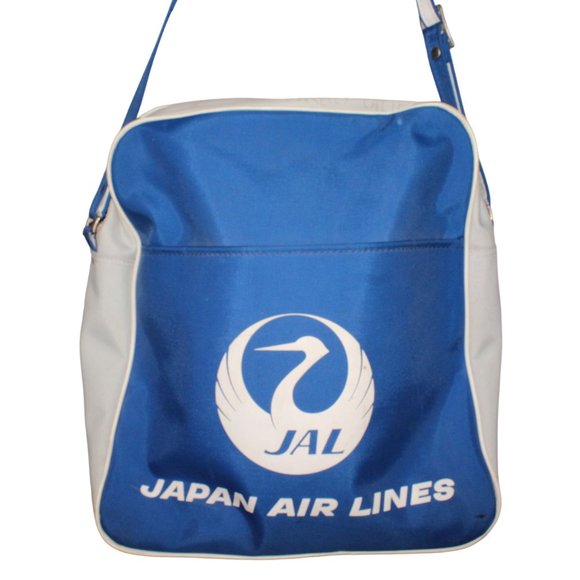 Vintage JAL JAPAN AIRLINES Cabin Crew Shoulder Flight Travel Tote Bag Carry On - Picture 4 of 15